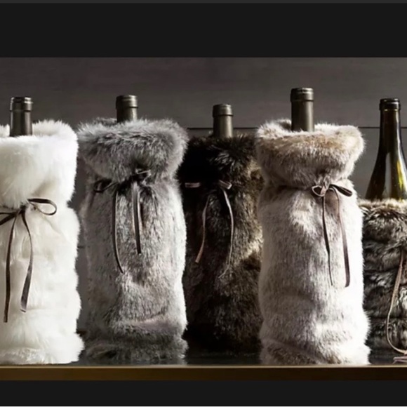 Restoration Hardware Other - SOLD Restoration Hardware Lux Fur Wine Bag